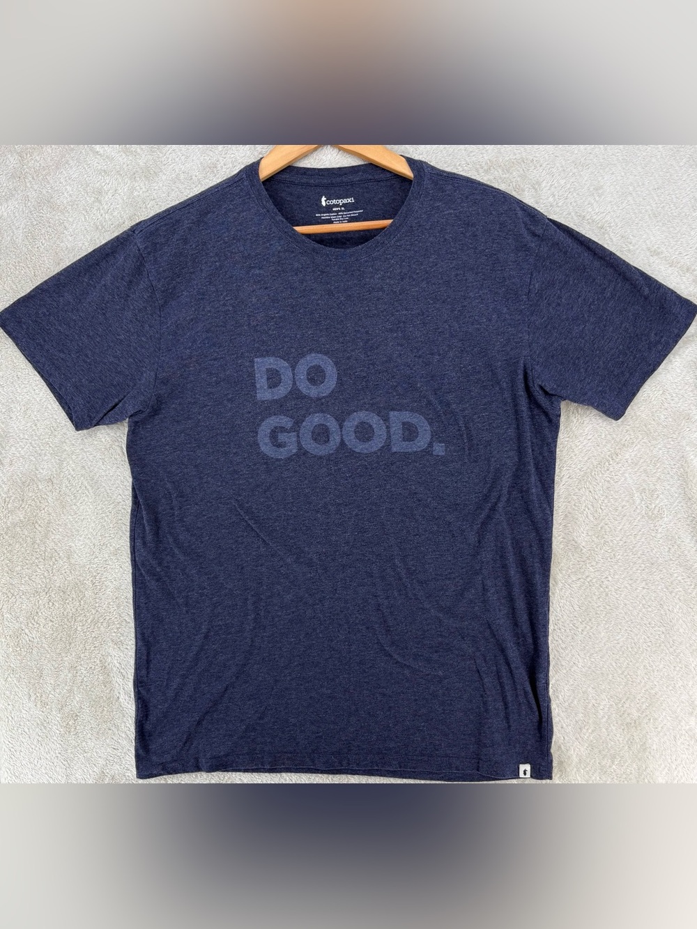 Cotopaxi “Do Good” Men’s XL Graphic T-Shirt Navy Heather Outdoor Tee